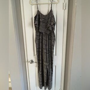 Bar III Black and White Patterned Maxi Dress